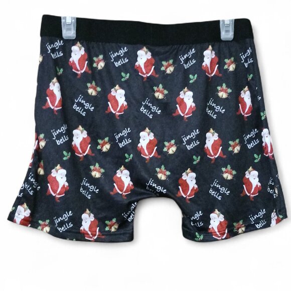 🎄🎁NWT Silky Christmas Boxer Briefs SANTA Jingle Bells Size L🎄🎁 - Picture 4 of 8